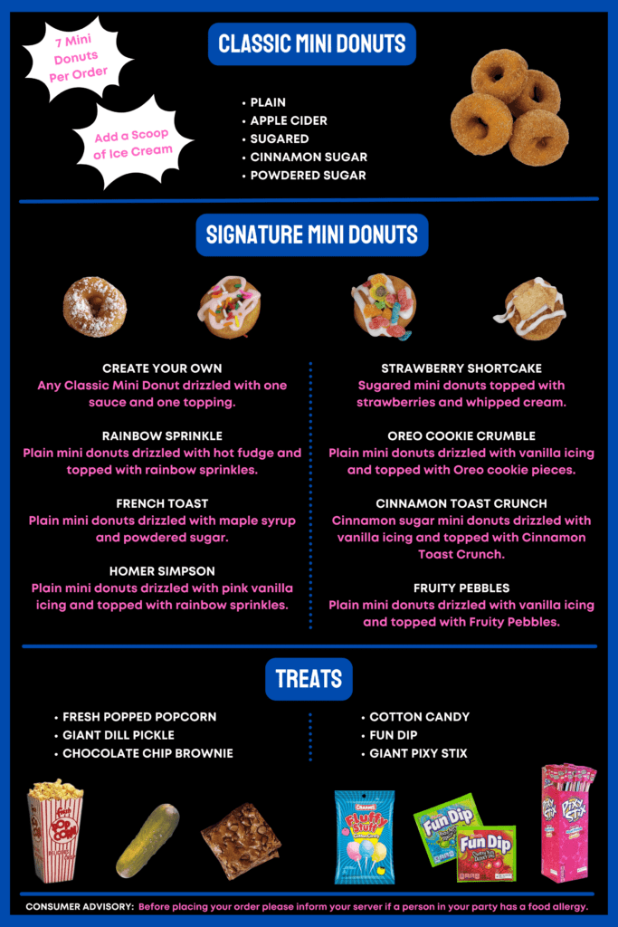 Donuts Menu No Pricing – Frosty Friends Ice Cream